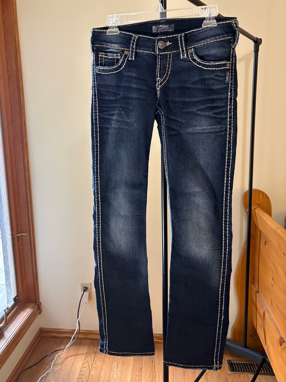 Mckenzie Silver Jeans - Low rise Y2K